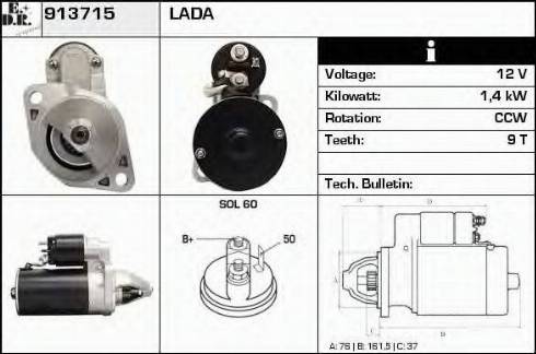 EDR 913715 - Motorino d'avviamento autozon.pro