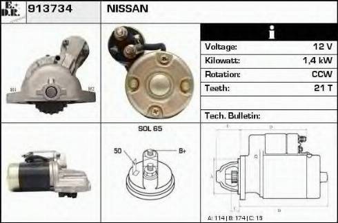 EDR 913734 - Motorino d'avviamento autozon.pro