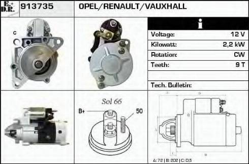 EDR 913735 - Motorino d'avviamento autozon.pro