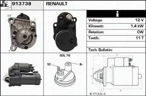 EDR 913738 - Motorino d'avviamento autozon.pro