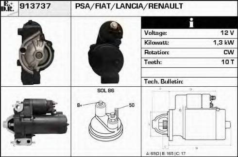 EDR 913737 - Motorino d'avviamento autozon.pro