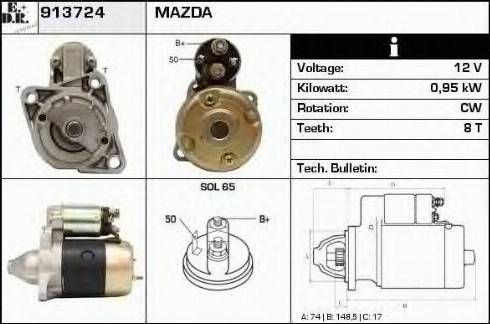 EDR 913724 - Motorino d'avviamento autozon.pro