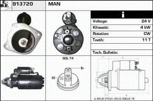 EDR 913720 - Motorino d'avviamento autozon.pro