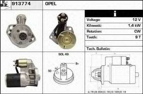 EDR 913774 - Motorino d'avviamento autozon.pro