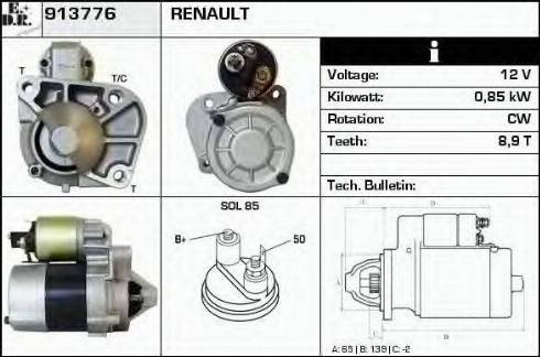 EDR 913776 - Motorino d'avviamento autozon.pro