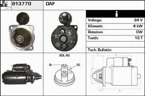 EDR 913770 - Motorino d'avviamento autozon.pro