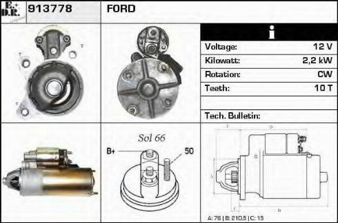 EDR 913778 - Motorino d'avviamento autozon.pro