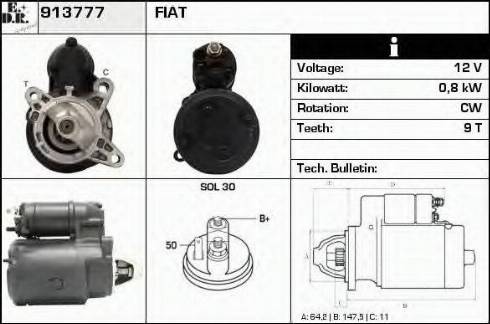 EDR 913777 - Motorino d'avviamento autozon.pro