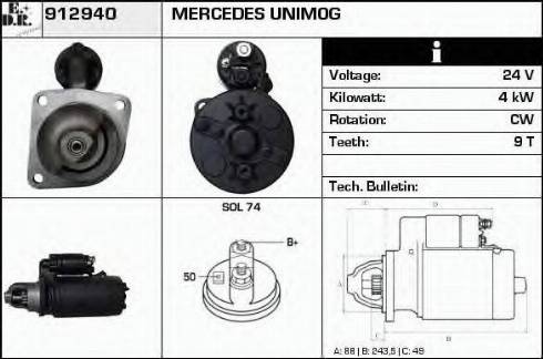 EDR 912940 - Motorino d'avviamento autozon.pro