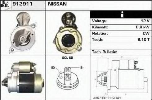 EDR 912911 - Motorino d'avviamento autozon.pro