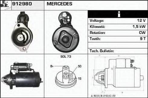 EDR 912980 - Motorino d'avviamento autozon.pro