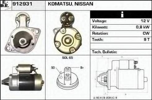 EDR 912931 - Motorino d'avviamento autozon.pro