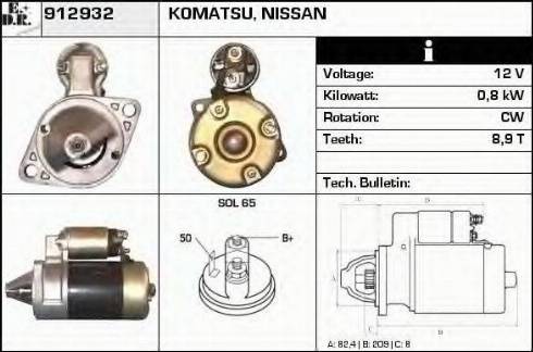 EDR 912932 - Motorino d'avviamento autozon.pro