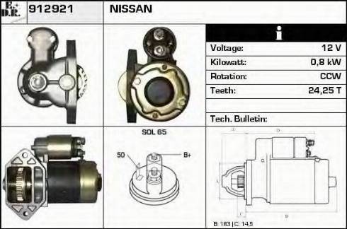 EDR 912921 - Motorino d'avviamento autozon.pro