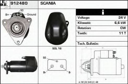 EDR 912480 - Motorino d'avviamento autozon.pro