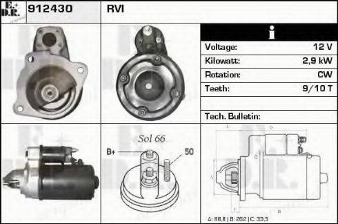 EDR 912430 - Motorino d'avviamento autozon.pro