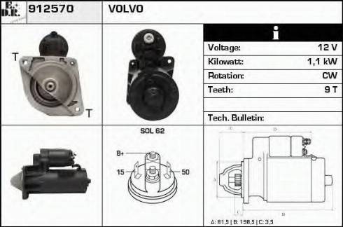 EDR 912570 - Motorino d'avviamento autozon.pro