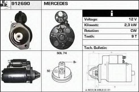 EDR 912690 - Motorino d'avviamento autozon.pro