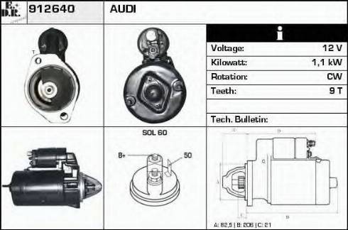 EDR 912640 - Motorino d'avviamento autozon.pro