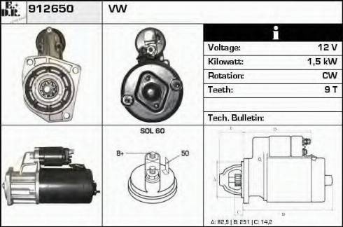 EDR 912650 - Motorino d'avviamento autozon.pro