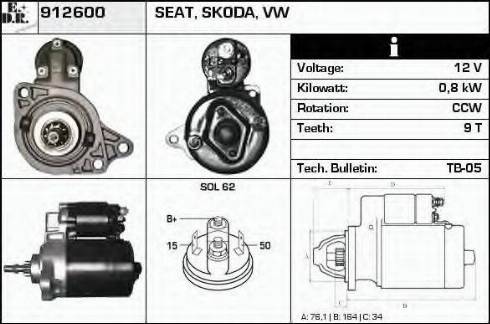 EDR 912600 - Motorino d'avviamento autozon.pro