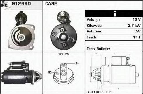 EDR 912680 - Motorino d'avviamento autozon.pro