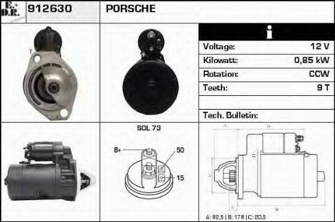 EDR 912630 - Motorino d'avviamento autozon.pro