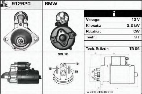 EDR 912620 - Motorino d'avviamento autozon.pro