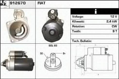 EDR 912670 - Motorino d'avviamento autozon.pro