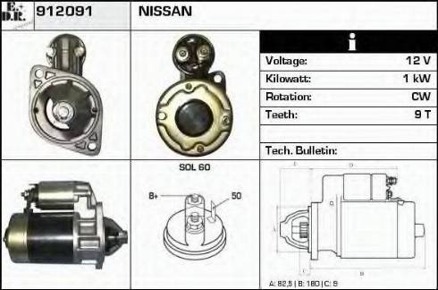 EDR 912091 - Motorino d'avviamento autozon.pro