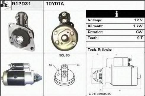 EDR 912031 - Motorino d'avviamento autozon.pro