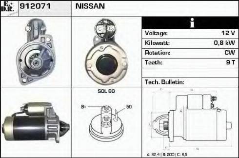 EDR 912071 - Motorino d'avviamento autozon.pro