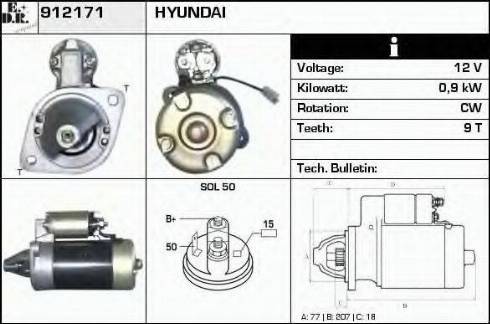 EDR 912171 - Motorino d'avviamento autozon.pro