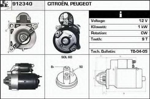 EDR 912340 - Motorino d'avviamento autozon.pro