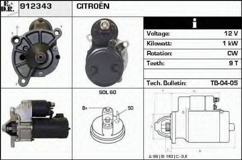 EDR 912343 - Motorino d'avviamento autozon.pro