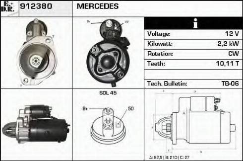 EDR 912380 - Motorino d'avviamento autozon.pro