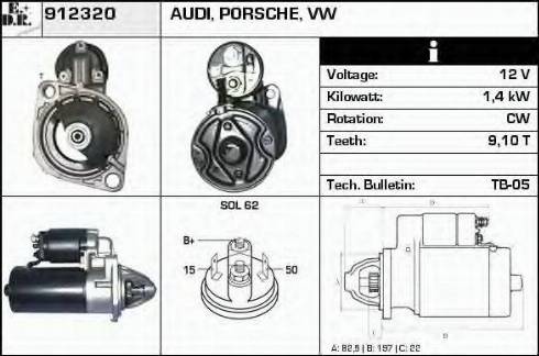 EDR 912320 - Motorino d'avviamento autozon.pro