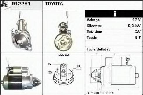 EDR 912251 - Motorino d'avviamento autozon.pro