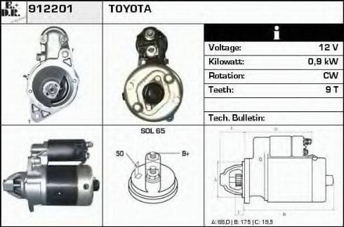 EDR 912201 - Motorino d'avviamento autozon.pro