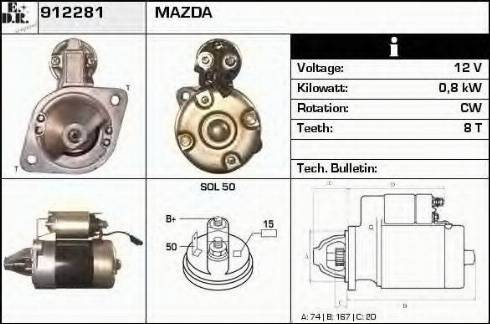 EDR 912281 - Motorino d'avviamento autozon.pro