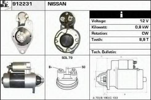 EDR 912231 - Motorino d'avviamento autozon.pro