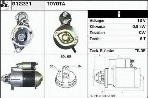 EDR 912221 - Motorino d'avviamento autozon.pro