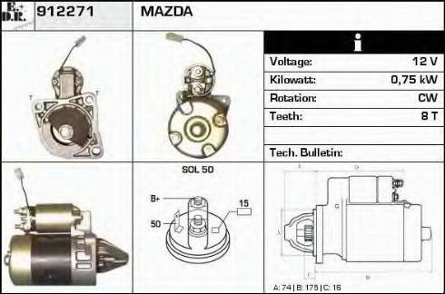 EDR 912271 - Motorino d'avviamento autozon.pro