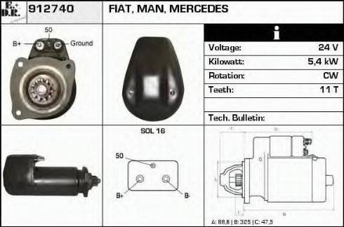 EDR 912740 - Motorino d'avviamento autozon.pro