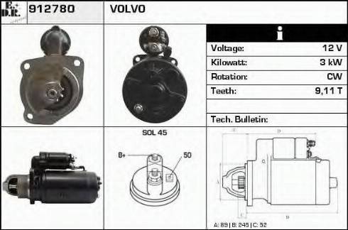 EDR 912780 - Motorino d'avviamento autozon.pro