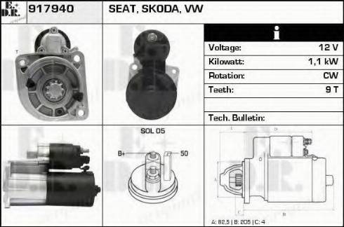 EDR 917940 - Motorino d'avviamento autozon.pro