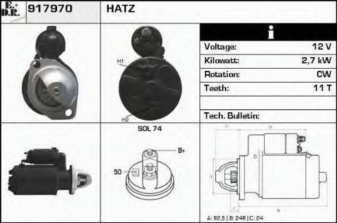 EDR 917970 - Motorino d'avviamento autozon.pro