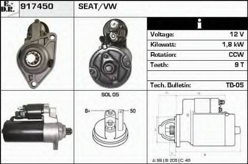 EDR 917450 - Motorino d'avviamento autozon.pro