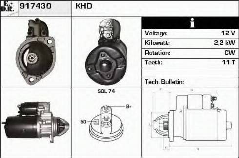 EDR 917430 - Motorino d'avviamento autozon.pro