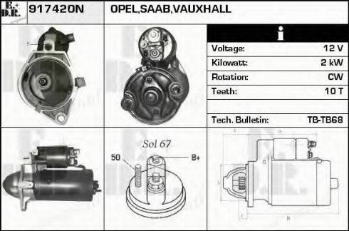 EDR 917420N - Motorino d'avviamento autozon.pro